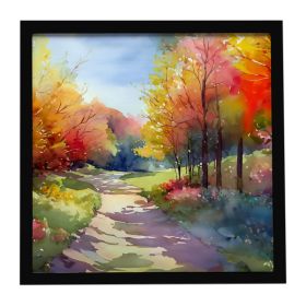 North Carolina Dogwoods in Watercolor Framed Metal Print Bathroom, Kitchen, Office, Home Decor Wall Art Ready to Hang, Square, 8X8