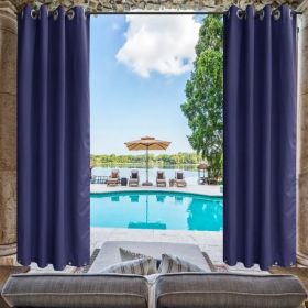 Indoor Outdoor Curtains Grommet Curtain On Top And Bottom 1 Panel (Option: 50 in x 120 in)