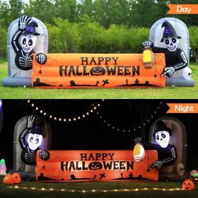 12FT Halloween Inflatables Decoration Giant Ghost With 3-Colored Flame Rotation LED Light Spooky Halloween Decorations Outdoor Blow Up Yard Decor (Option: B0C65GPJFY)