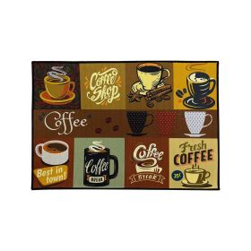 Printed Absorbent & Non-Slip Door Mat - Durable Polyester Carpet with "Kitchen" Design, Ideal for Bathrooms, Hallways, Living Rooms (Color: SJR-45-71-10, size: 17.7*28in/45*71cm)