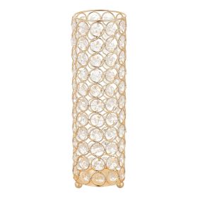 16 PCS Crystal Wedding Flower Vase, 10.24 in Tall Flower Table Centerpieces, Crystal Cylinder Banquet Vases Easy Installation