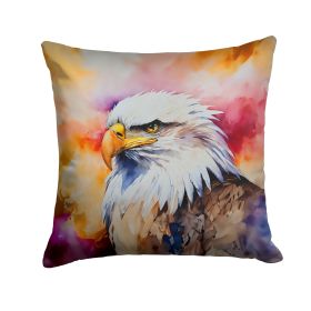 Eagle Throw Pillow Machine Washable, Indoor Outdoor Decorative Pillow for Couch, Bed or Patio, 18Hx18W