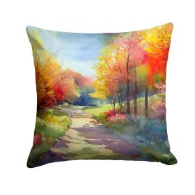 North Carolina Dogwoods in Watercolor Throw Pillow Machine Washable, Indoor Outdoor Decorative Pillow for Couch, Bed or Patio, 18Hx18W (Default: Default)